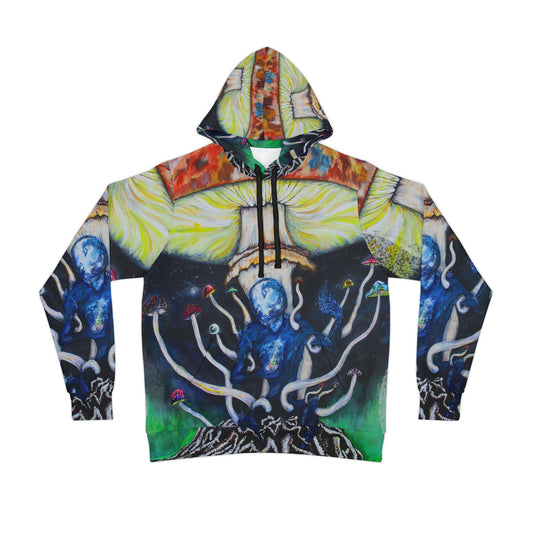 Alien Hoodie with Magic Mushrooms