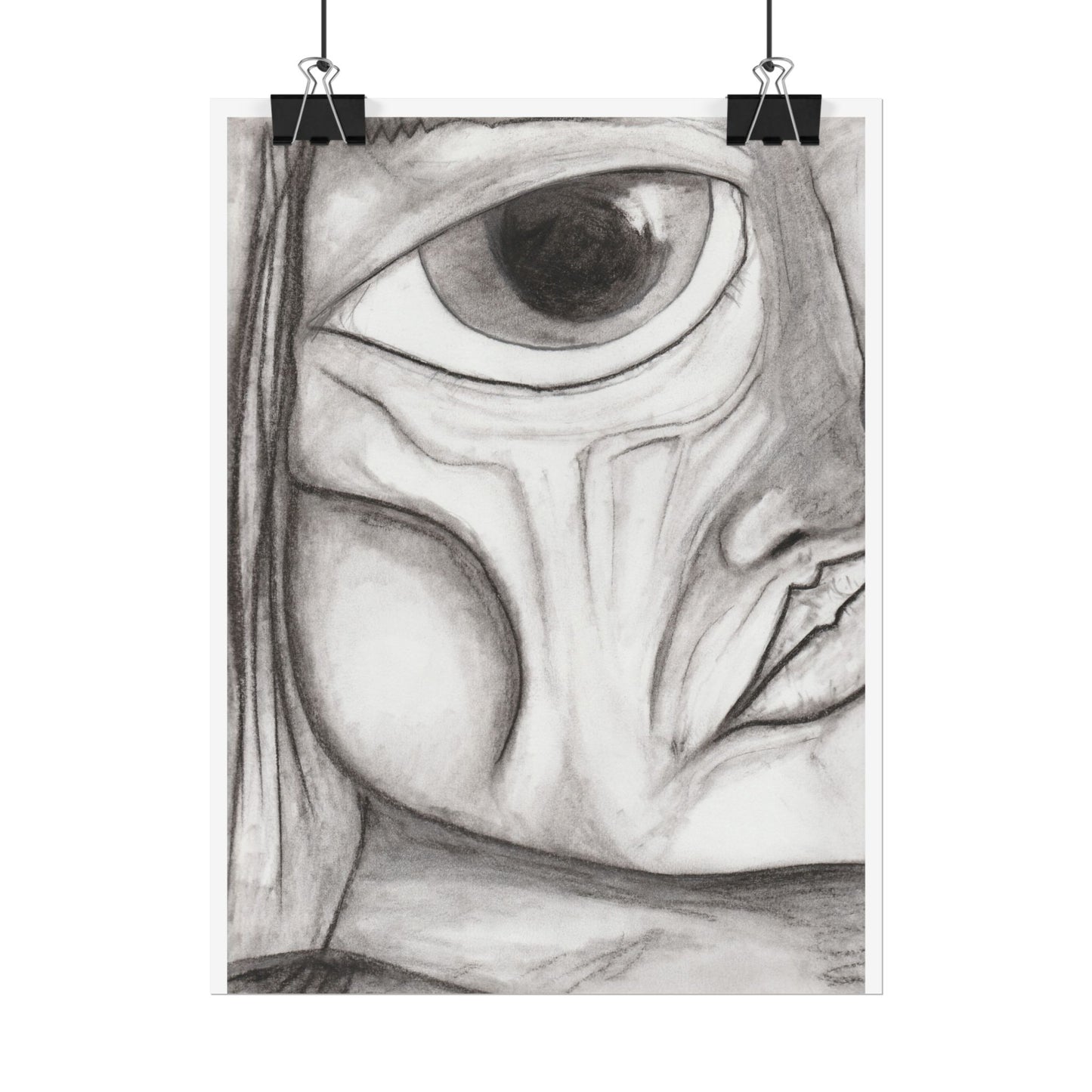 Art Posters - Hand Drawn Eye Sketch Abstract Art