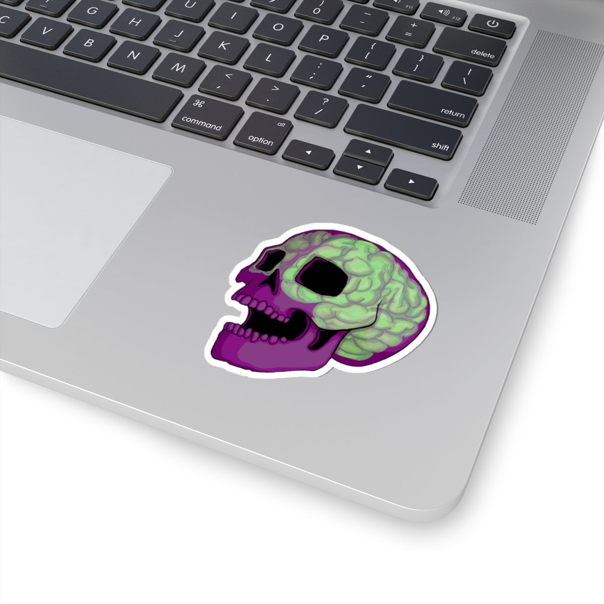 Cool Brain Skull Kiss-Cut Stickers for Unique Laptops and Decor