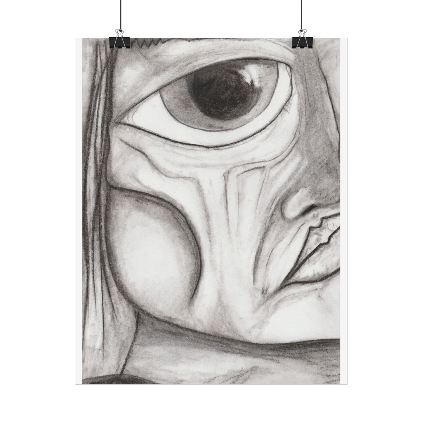 Art Posters - Hand Drawn Eye Sketch Abstract Art