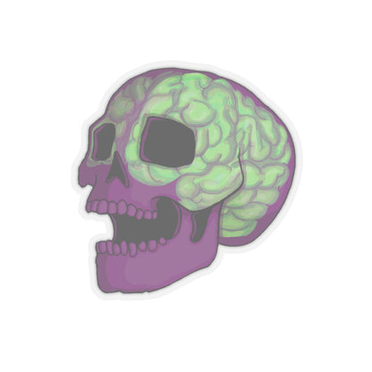 Cool Brain Skull Kiss-Cut Stickers for Unique Laptops and Decor