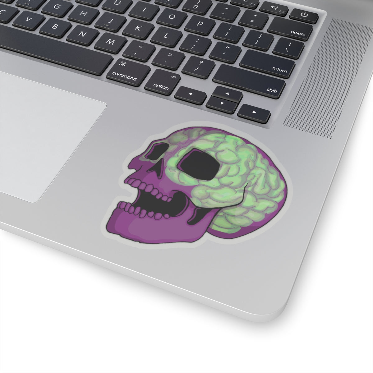 Cool Brain Skull Kiss-Cut Stickers for Unique Laptops and Decor