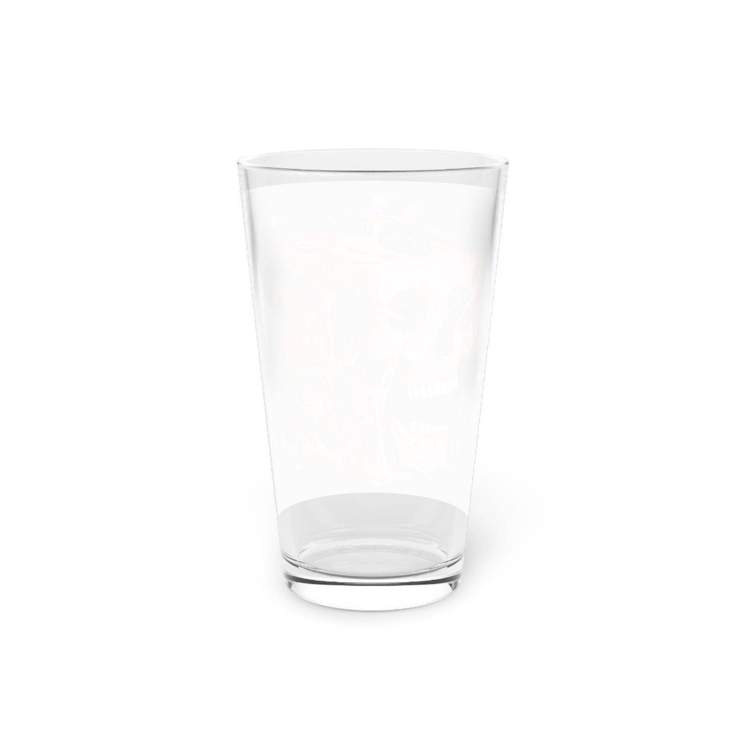 Pint Glass - Cube Skull in Outer Space Design